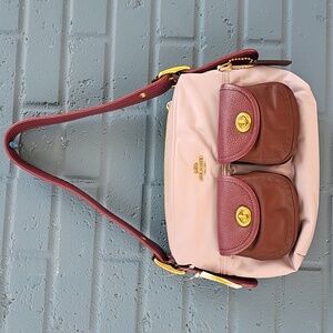 Coach  Color Block Nylon Bag Purple ,lavender